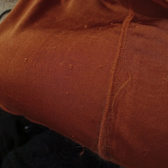 LS Plunging Neck Line High Waist Stretch Midi Dress M - Picture 5 of 5